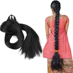 Hair wigs for women nakli hair for girls long hair wig for women fake hair, சவுரி முடி for women, gangawan, savaram, Cataram, Sadaraa - Pack of 1 (35 Inch Long)-image-25