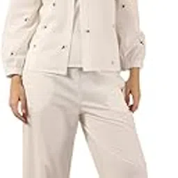 say Night Suit For Womens Cotton Cami with Top and Pyjama Night Suit Set Lounge Wear Night Dress for Women - White-picture-36