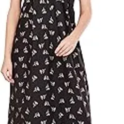 sand dune Pleated Nighty in Cotton Fabric with Lace On The Neck Line, Comes with A Functional Pocket-picture-13