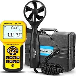 ANNMETER Handheld Wind Speed Meter, Separate Anemometer Measure Air Flow Velocity Temp CFM CMM Gauge for HVAC with Data Record MAX MIN AVG AN-856A-picture-12