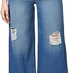 yu by Pantaloons Women's Flared Jeans (110147667005_Light Blue-picture-13