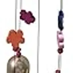DECOVATE 5-Bell Wooden Aluminum Decorative Hanging Windchime | Handcrafted Metal Bells | Hanging Decor | Balcony, Garden, Door Hanging for Positive Energy & Prosperity (17 Inch,Blue)-picture-50