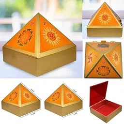 Wooden Pyramid Box for Money Abundance (Shree Yantra Box),Mystery Box, Reiki Wish Box-picture-15