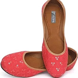 yash & co. Embellished Jutti Mojari | Hand Crafted Women Jutti | Women Ethnic and Traditional Mojari Jutti | Elegant and Comfortable Bellies Pink-picture-40