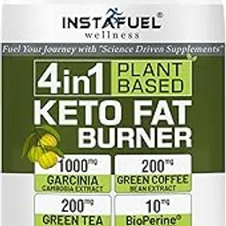 Instafuel 4-in-1 Plant-Based Keto Fat Burner Capsules for Men & Women – Weight Management Supplement with Garcinia Cambogia, Green Coffee, Green Tea & BioPerine® Black Pepper Extract (30 Count (Pack of 1))-image-17