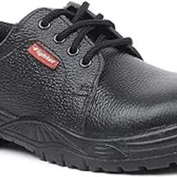 liberty Fighter Genuine Leather Safety Shoes for Men Industrial, Lightweight, Steel Toe, Black, Size-5UK-12UK-picture-13