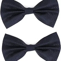 random stripe Premium Satin Bow Tie for Men – Pre-Tied Adjustable Bow Tie Set | Elegant Formal Accessory for Wedding, Party & Office Wear Pack of 2-picture-21
