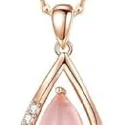 fabunora Rose Quartz Pure Silver Necklace Gift Set-picture-36