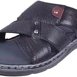 Men Faux Leather Comfort Slip-on Chappal-image-33