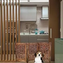 Wooden Partition Foldable Screen – 2 Feet Room Divider, Pet & Child Safety Partition for Home, Kitchen, and Living Spaces 3 Panel-picture-13