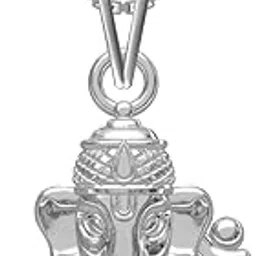 925 Sterling Silver God Ganesh Pendant Necklace Divine Religious God Pendant with Chain for Men & Women | God Locket | Gift For Women & Girls & Him-image-1