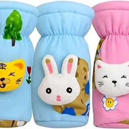 Comfibumss™ Baby Feeding Bottle Covers | Cute Animal Plush Design | Soft Insulated Cover for Milk & Water Bottles | Washable & Reusable | Protects Hands from Heat & Cold | Baby Essentials / Wide Neck Feeders Soft Plush Stretchable with Easy to Hold Strap (Wide Neck upto 300ml/8-11OZ) (3)-image-14