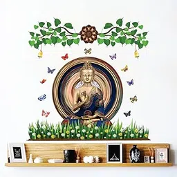 DivineDesigns Buddha Floral Dress & Butterflies Wall Sticker-picture-17