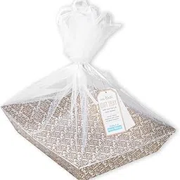 Little Birdie Angled Gifting Tray With Net Cover & Satin Ribbon-Classy Damask 10.1x12in|for Home, Office, Festival,Occasion,Table Decoration,Basket Dry Fruit,Wedding Hamper Trays & Baby Shower Gift-image-94