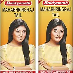 Baidyanath Mahabhringraj Pure Ayurvedic Hair Oil, 100 ml (Pack of 2), Provides Complete Hair Nourishmen- No Added Chemicals and Fragrance-picture-20