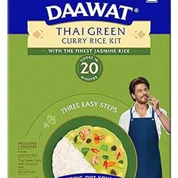 Daawat Thai Green Curry Rice Kit | Ready-to-Cook Meal with Thai Jasmine Rice, Authentic Green Curry Sauce made with Coconut Milk & Spices | Cook in 3 Easy Steps | Serves 3 | Ready in 20 Minutes | 401g-picture-16