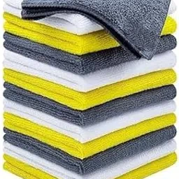 SHOWSTOPPER Microfiber Cleaning Cloths, 340 GSM, Pack of 12, (40x40cm) Multi-Colour, Multi-Purpose Wash Cloth for Kitchen, Window-image-8