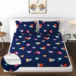 NEW TOWN Gold Fitted (Elastic) Bedsheet with 2 Pillow Covers AC276-picture-14