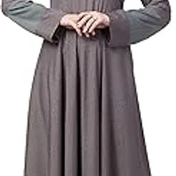 bt - being traditional Women’s Polka Dotted Layered Long Maxi Abaya Dress Made in Koshibo & American Crepe fabric With Long Sleeves and a Side Pocket for Ladies and Girls (BT-DRESS-004-GREY-DOT)-picture-16