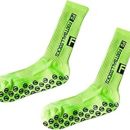 enakshi (label) Sports Socks Non Slip Grip Pads Soccer Socks for Running Yoga Gym Basketball Green|Clothing Shoes & Accessories | Mens Clothing | Socks-picture-10