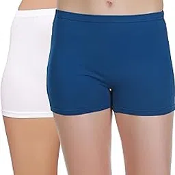 selfcare Womens Solid Lycra Mid Rise Stretchable Boy Short Panties (Pack of 2)-picture-36