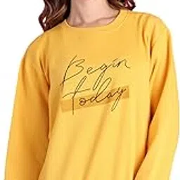 Mack Jonney Fleece Regular Fit Printed Crew Neck Sweatshirt for Women-MACK639948 image 1