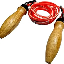 Red Venus Ball Bearing Wooden Handles with Durable 6MM PVC Skipping Rope for Men, Women & Kids - Jump Rope for Exercise Workout & Weight Loss-picture-28