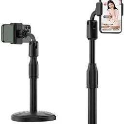 Blue Azure Adjustable Phone Stand with Mobile Phones Clip & Camera Holder, Supports Up to 2 Kgs, 50 inches Tall-picture-19