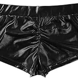 daddy come Women Shiny Metallic Panty Briefs High Cut Ballet Dance Underwear Shorts-picture-33