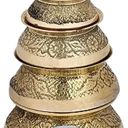 Shripad Steel Home Antique Brass Design Pot Set Of 5 (Toy)., Kids-picture-31