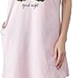 Women’s Cotton Nighty | Printed Knee Length Nighty |Short Sleeve Nighty |Short Nightdress|Pink Color |Kiss Me Night Gown| Long T-Shirt|Sleepwear & Casual Wear Nighty-image-65