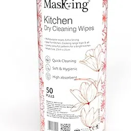 MASKING DRY KITCHEN ROLL – Dry Kitchen Tissue, Towel Paper Roll, Dry Cleaning Wipe -1 Rolls (50 Pulls Per Roll) in Purple-picture-61