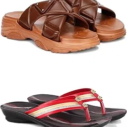 DRACKFOOT Women's Sandals | Lightweight Wear| Stylish & Easy to Wear For Women'S GRT-SAN-(2-COMBO)-1890-1958-picture-16