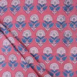 Pink Cotton Fabric Material | Pure Cotton Floral Printed Fabric Running | Lightweight Solid Fabric 5 Meter Long 44 Inch Wide Cloth Piece Women Salwar Kameez, Kurti, Men Kurta Making-picture-40