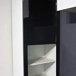 Kitchen Storage Cabinet with Rolling Shutter Black/Silver Color Size 600mmx1400mm-picture-32