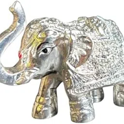 S K Enterprises Premium Silver Plated Elephant Pair Showpiece | 2inch |Home Decor, Vastu, Diwali Gifts, Wedding Gift, Living Room Decoration, Good Luck Figurine-picture-24