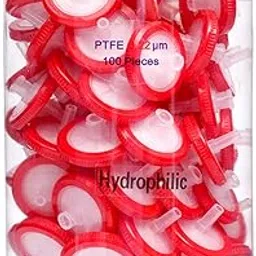Syringe Filters Hydrophilic PTFE Membrane 100PCS, 0.22um Pore Size,25mm Disc Diameter,HPLC and GC Needle Filter, Non-Sterile, High Throughput Lab Filtration (0.22um-25mm-Hydrophilic)-image-36