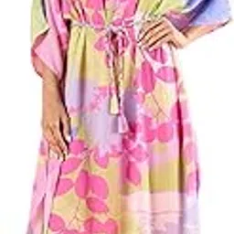navyasa by liva navyasa pink liva muslin jacquard digital print kaftan for women-picture-28