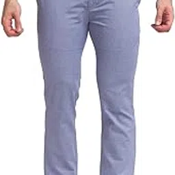 colorplus Men's Poly Cotton Blend Yarn Dyed Pattern Contemporary Fit Flat Front Casual Trouser-picture-18