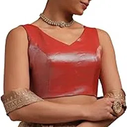 soch Women's Tussar Chevrons Sleeveless Regular Fit Blouse (Pack of 2)-picture-27