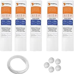 AMPEREUS PP Spun Filter Cartridge 10 inch with 2 Mater Pipe 1/4" & 5 Antiscalant Balls Compatible for All Type Commercial RO Pre Filters | Replacement High-Density Pre-Filter Candle (5 Pcs PP)-image-23