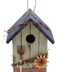 TRENDYNEST® 2 Pcs Country Cottages Wood Bird House Hanging Birdhouse Condo Garden Decor | Home & Garden | Yard, Garden & Outdoor Living | Bird & Wildlife Accessories | Birdhouses-image-84
