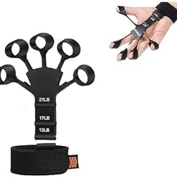ShopiMoz (Black Colour) Adjustable Finger Exerciser and Finger Stretcher For Hand Therapy, Relieve Pain For Arthritis (One Pair)-picture-13
