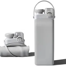 SWIREUK Collapsible Silicone Water Bottle with Straw & Hook – Portable, BPA-Free Folding for Hiking, Camping, Sports, Road Trips Outdoor Activities With And || Portable For Trips, 600 ML-image-5