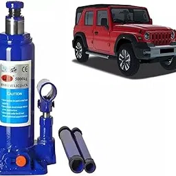 FOLX FOX002 Universal Hydraulic Bottle Car Jack, Compatible with All Cars, Material - Alloy Steel, Color - Blue, Lifting Capacity (5 TON)-picture-42