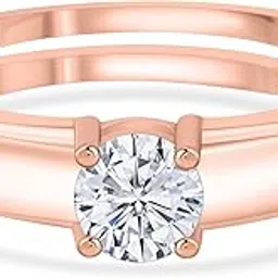 ornate jewels 925 Silver 18K Rose Gold Plated American Diamond Solitaire Adjustable Ring for Men | With Certificate of Authenticity and 925 Stamp | Life-time Warranty*-picture-17