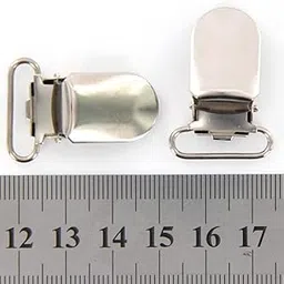 SNAPPSY Set of 20PCS Pacifier Suspender Clips for Pacifier Holder Bib Clips Ribbon Craft Jewelry Findings 20MM Silver-picture-33