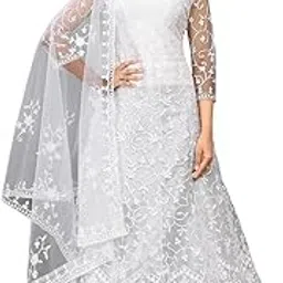 julee Women's Net Embroidered Semi-Stitched Gown Jinnat-New1-picture-51