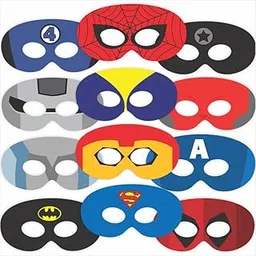 WOBBOX Superhero mask for kids, Eye Mask For Kids Birthday Party, Superman mask for kids birthday image 1