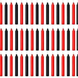 ASIDEA Stick Candles for Diwali Decoration, Birthday, Festival, Celebration (Black-Red)-picture-27
